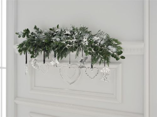 Rosendahl Karen Blixens Jul Kuglehjerte H: 7 cm - Forsølvet OUTLET