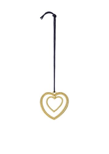 Rosendahl Karen Blixens Jul Kuglehjerte H: 7 cm - Forgyldt OUTLET