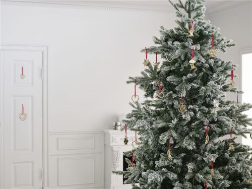 Rosendahl Karen Blixens Jul Kuglehjerte H: 12 cm - Forsølvet OUTLET