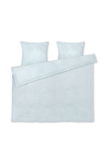 Juna Monochrome Lines Sengetøj 200x220 cm - Lys Blå/Hvid OUTLET