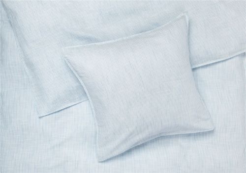 Juna Monochrome Lines Sengetøj 200x220 cm - Lys Blå/Hvid OUTLET