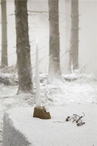 Kähler Christmas Tales Julerejse H: 9,5 cm - Hvid OUTLET