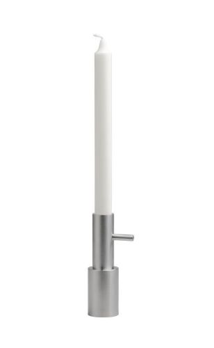 Fritz Hansen Lysestage Single #2 H: 13 cm - Stainless Steel OUTLET