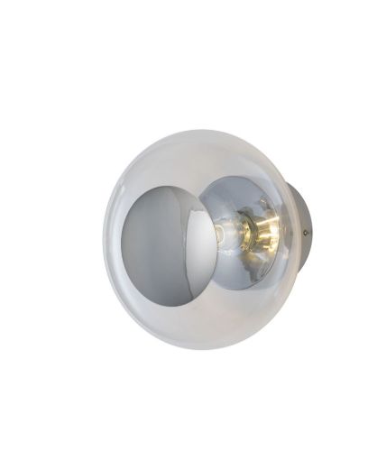 Ebb & Flow Horizon Ceiling/Wall Lamp S Ø: 21 cm - Clear/Silver OUTLET