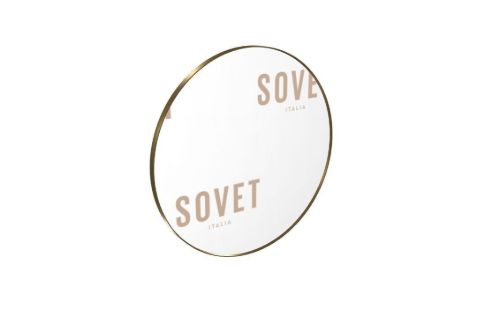 SOVET Visual Round Spejl  Ø: 150 cm - Burnished Brass/Extralight Mirror OUTLET