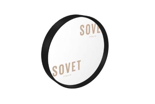 SOVET Visual Round Spejl  Ø: 31 cm - Black/Extralight Mirror OUTLET