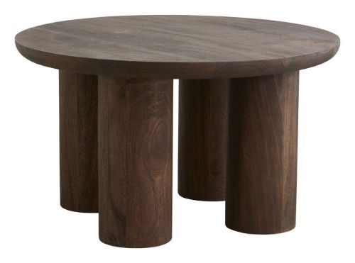 Nordal HELIN Coffee Table Dark Brown Ø:70 cm - Mango Wood OUTLET