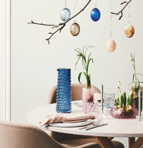 Kodanska Danish Summer Easter Egg Ø: 6,5 cm - Blue Smoke OUTLET