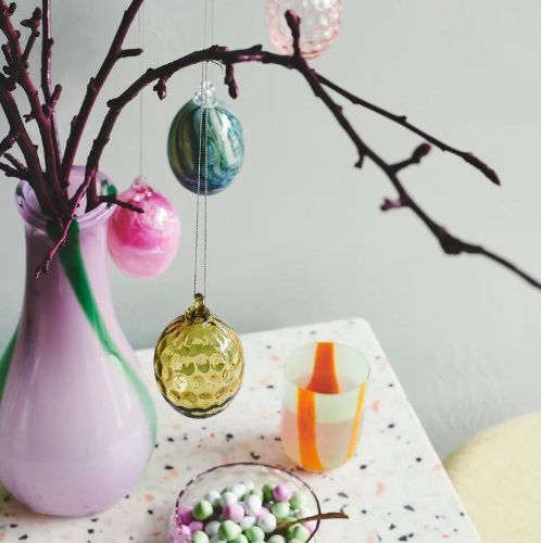 Kodanska Danish Summer Easter Egg Ø: 6,5 cm - Olive Green OUTLET