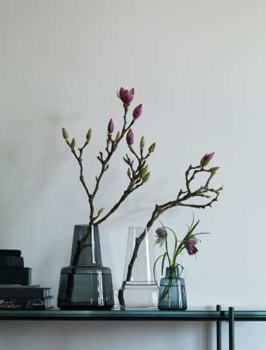 Holmegaard Flora Vase H: 24 cm - Klar OUTLET