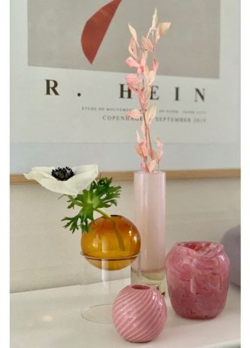Studio About Standing Flower Bubble Tall Tube H: 13 cm - Amber OUTLET