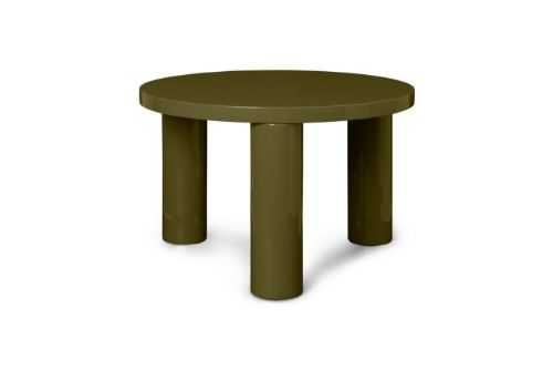 Ferm Living Post Coffee Table Small Ø: 65 cm - Olive OUTLET