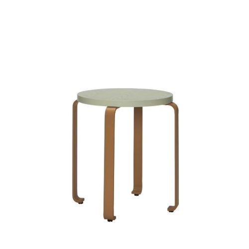 Hübsch Smile Stool H: 46,5 cm - Light Green/Orange OUTLET