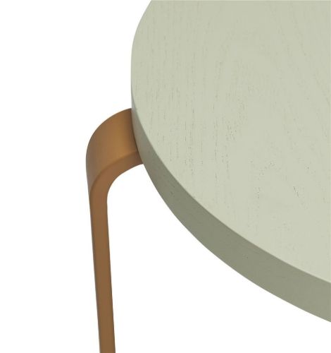 Hübsch Smile Stool H: 46,5 cm - Light Green/Orange OUTLET