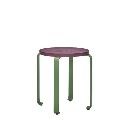 Hübsch Smile Stool H: 46,5 cm - Burgundy/Green OUTLET