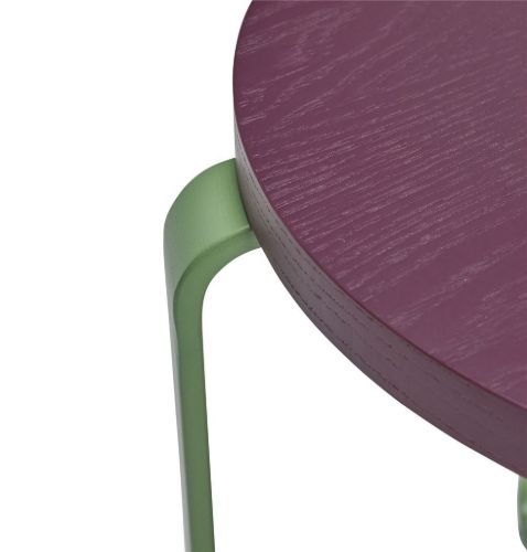 Hübsch Smile Stool H: 46,5 cm - Burgundy/Green OUTLET