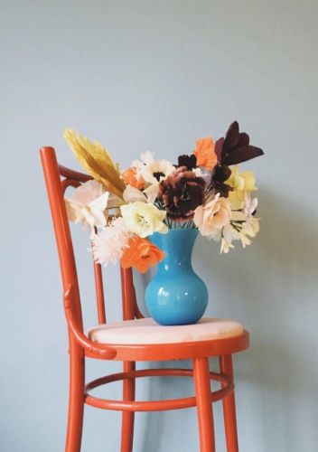 Studio About Paper Flower Large - Ice Poppy/Ochra OUTLET