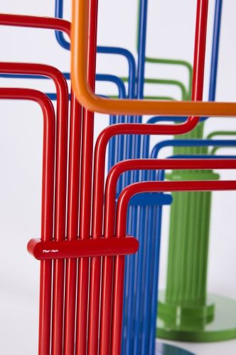 Piet Hein Karlsvognen Lysestage H: 63 cm - Rød OUTLET