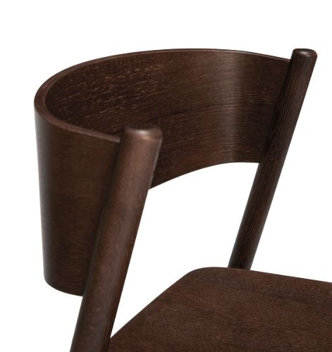 Hübsch Oblique Spisebordsstol H: 80 cm - Mørkebrun OUTLET