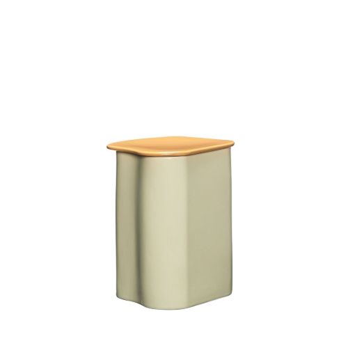 Hübsch Amare Opbevaring M/ Låg Small H: 21 cm - Sand/Brun OUTLET