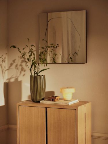 Ferm Living Nium Vase H: 23 - Stentøj/Dark Sage