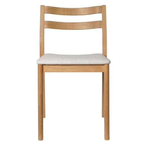 Ferm Living Boda Polstret Spisebordsstol - Natural Oak/Off-White