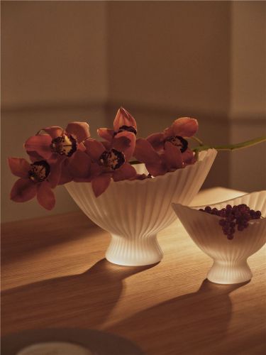Ferm Living Fountain Glass Bowl 19 - Frosted Glass