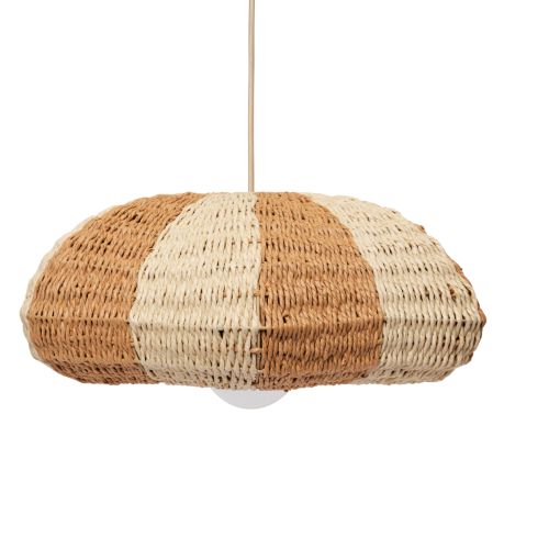 Ferm Living Rivan Lampeskærm - Papir/Natural/Off-White