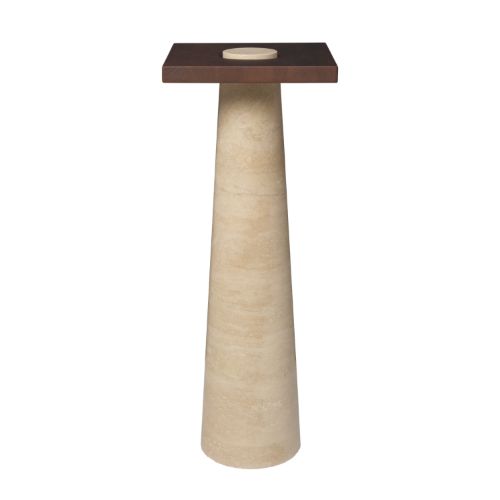 Ferm Living Grova Pedestal - Travertin
