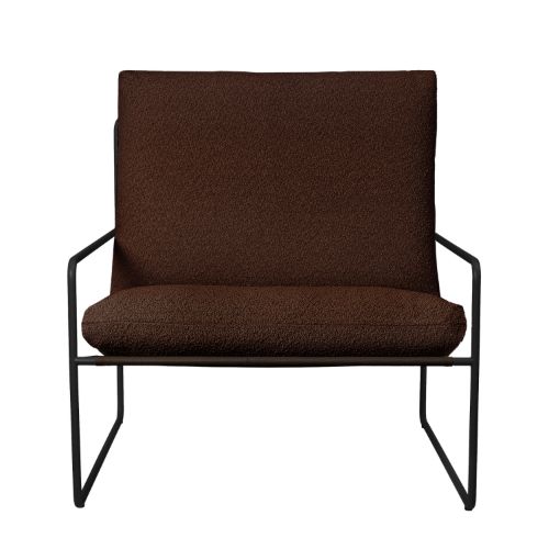 Ferm Living Desert 1-Seater - Black/Chestnut Bouclé
