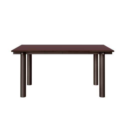 Ferm Living Atura Spisebord 160x90 cm - Dark Chocolate/Burgundy Linoleum
