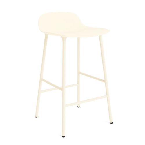 Normann Copenhagen Form Barstol 65 cm. - Pulverlakeret Stål/Cream