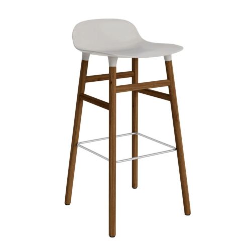 Normann Copenhagen Form Barstol 75 cm. - Valnød/Warm Grey
