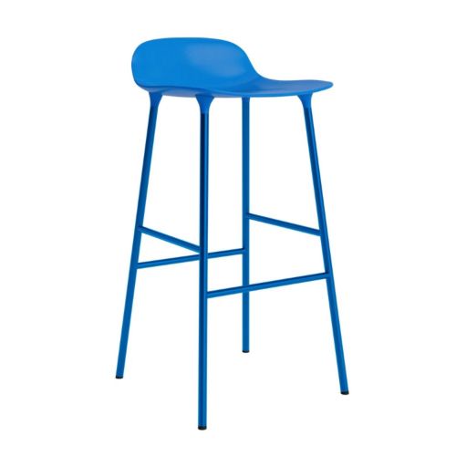 Normann Copenhagen Form Barstol 75 cm. - Stål/Bright Blue