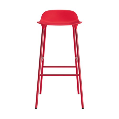 Normann Copenhagen Form Barstol SH: 75 cm.- Stål Bright Red
