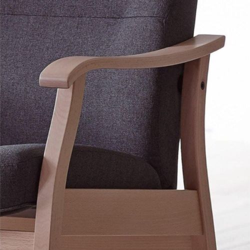 Farstrup 5610 Applaus Lænestol SH: 47 cm. - Lysnet Bøg/Medley Grå 60004