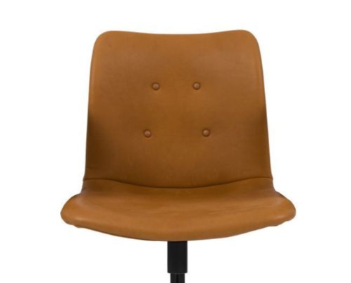 Sibast Furniture Primum Stol Drejestel SH: 45 cm - Adrian Cognac Læder/Sort Stål - UDSTILLINGSMODEL 