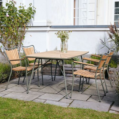 Mandalay Marguerit Havebord L: 144 cm - Olivengrøn/Teak