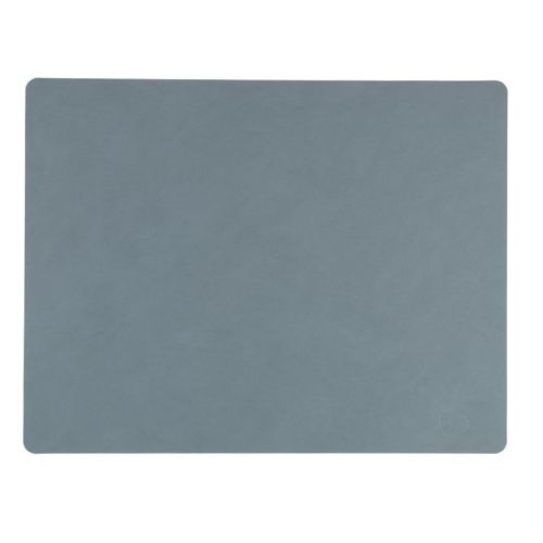 LindDNA Table mat Square Double L 35x45 cm - Nupo light blue/nupo light grey  OUTLET