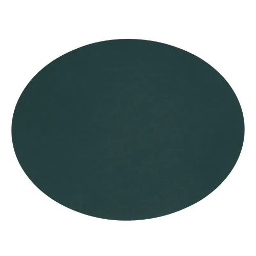 LindDNA Table mat Oval L 35x46 cm - Softbuck Dark green OUTLET