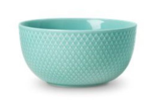 Lyngby Porcelæn Rhombe Skål Ø: 13 cm - Aqua OUTLET