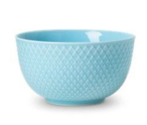 Lyngby Porcelæn Rhombe Skål Ø: 11 cm - Turkis OUTLET