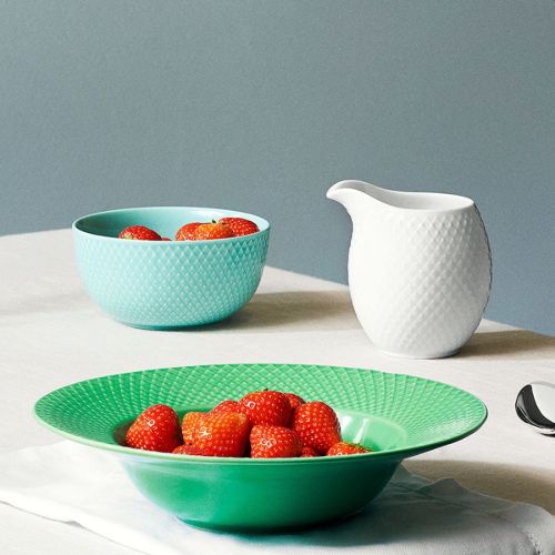 Lyngby Porcelæn Rhombe Skål Ø: 11 cm - Turkis OUTLET