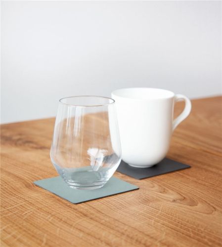 LindDNA Glass Mat Square 10x10 cm - Vendbar - Cloud Antracit/Nupo Pastel Green OUTLET
