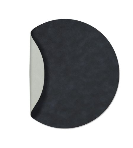 LindDNA Table Mat Oval L Double 35x45 cm - Cloud Black/Nupo Metallic OUTLET