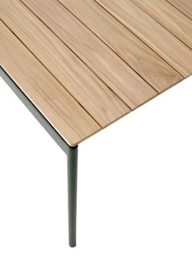 &Tradition Ville AV25 Andersen & Voll Outdoor Dining Table 90x150 cm - Bronze Green/Teak