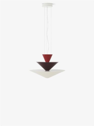 &Tradition Gio LN14 Luca Nichetto Ø: 60 cm - Vermilion Red, Dark Bourgogne & Ecru White