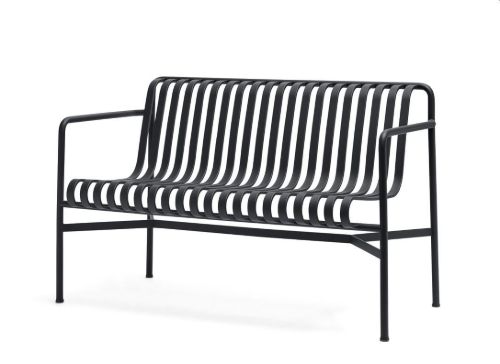 HAY Palissade Dining bench L: 128 cm - Anthracite