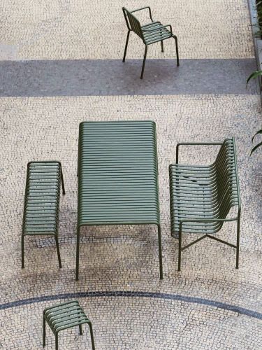 HAY Palissade Stool H: 45 cm -  Olive 