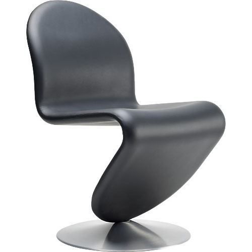 Verpan System 1-2-3 Dining Chair Standard  - Camo Sierra Black / Aluminium